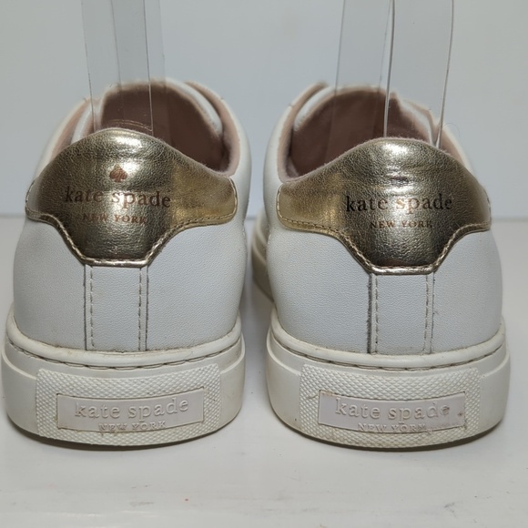 Kate Spade New York Angelise white leather sneakers womans size 8 EU 38.5 - Picture 8 of 16